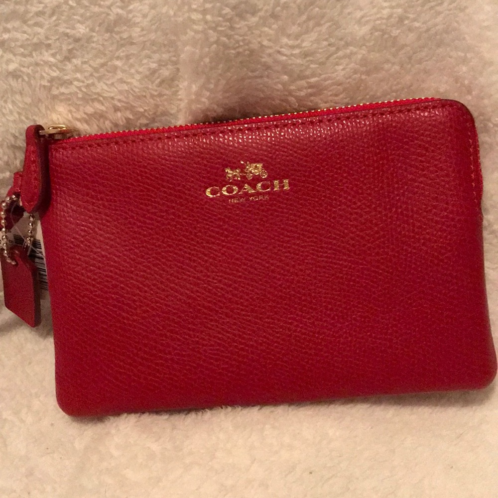 Red Coach Wristlet